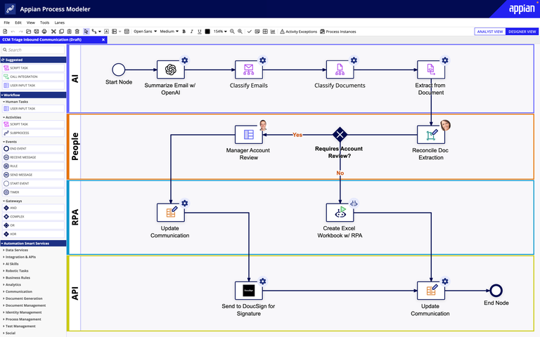 Low-code app interface